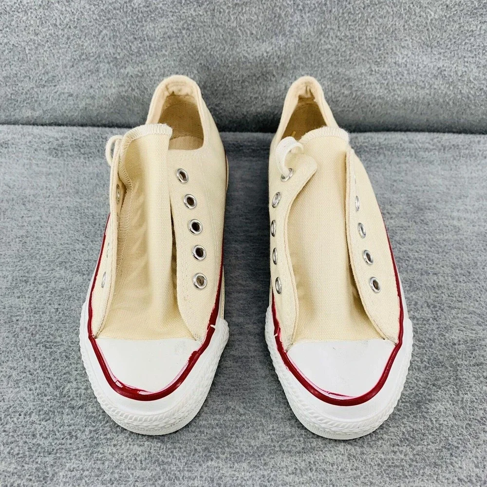 CONVERSE VINTAGE All Star - Youth Size 13.5 Cream Sneakers Chuck Taylor Low Top